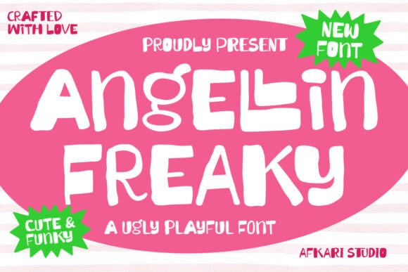 Angellin Freaky: A Playful Display Font for Bold Designs