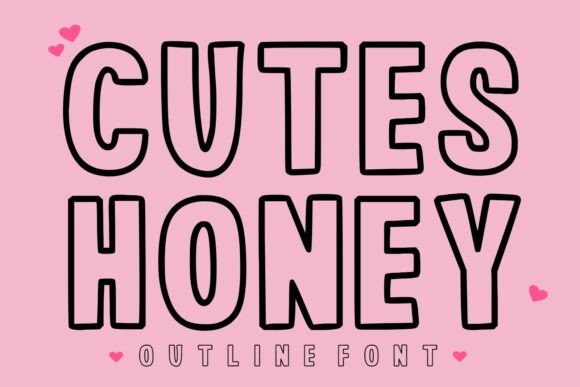 Cutes Honey: The Sweetest Outline Display Font for Playful Design
