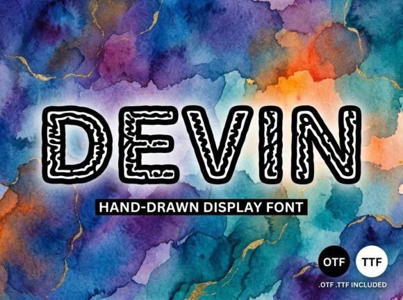 Devin: The Bold Hand-Drawn Display Font for Authentic Brands
