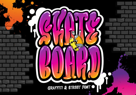 Skateboard: A Bold, Graffiti-Styled Display Font for Modern Design