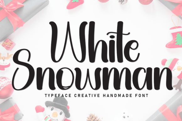 White Snowman: A Handwritten Font with Heart